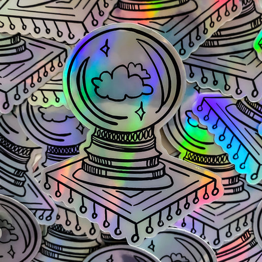 Crystal Ball Holographic Sticker