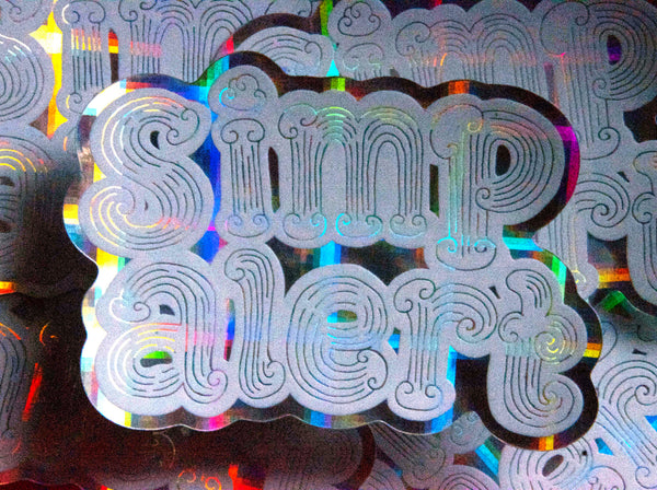 Simp Alert Sticker in Disco Plaid – SUPERNATURE