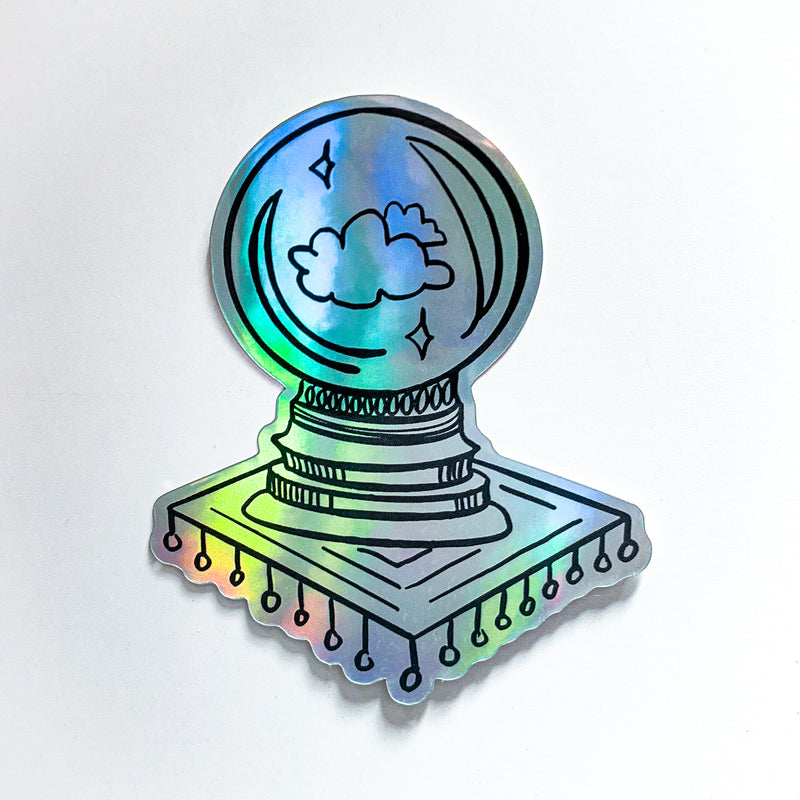 Crystal Ball Holographic Sticker