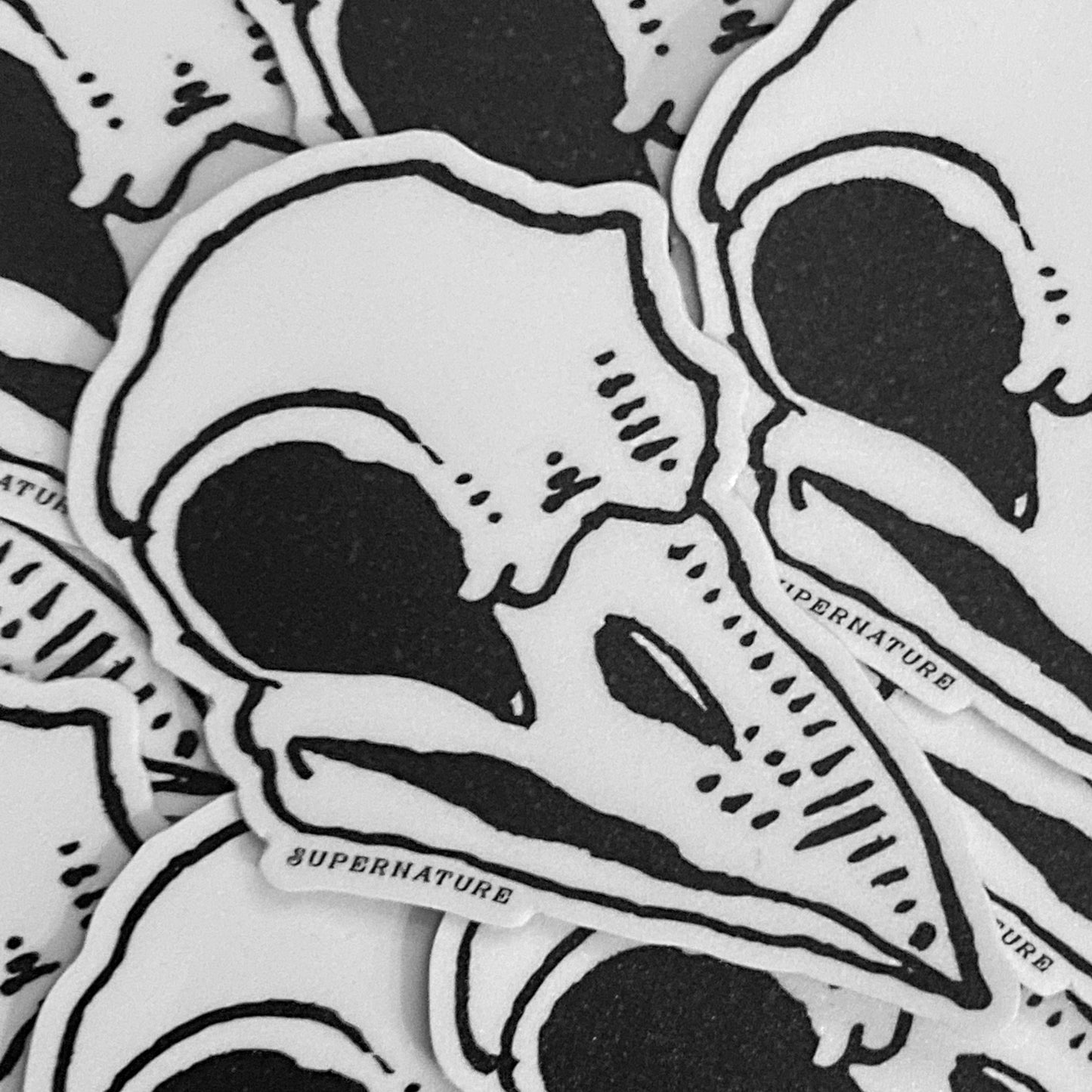 Raven Skull Sticker